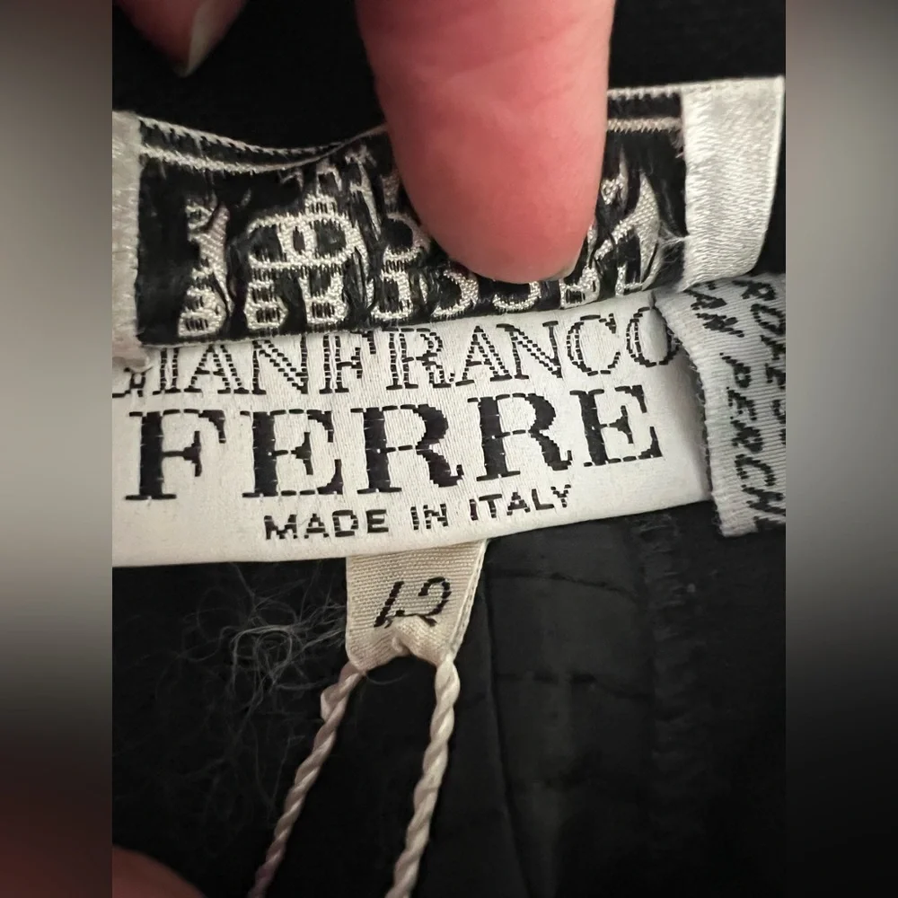 Vintage Gianfranco Ferre for Bergdorf Goodman Custom Silk Quilted Pencil Skirt - Picture 7 of 14